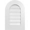 Ekena Millwork Round Top Surface Mount PVC Gable Vent: Functional, w/ 3-1/2"W x 1"P Standard Frame, 16"W x 24"H GVPRT16X2401SF - alternate 1